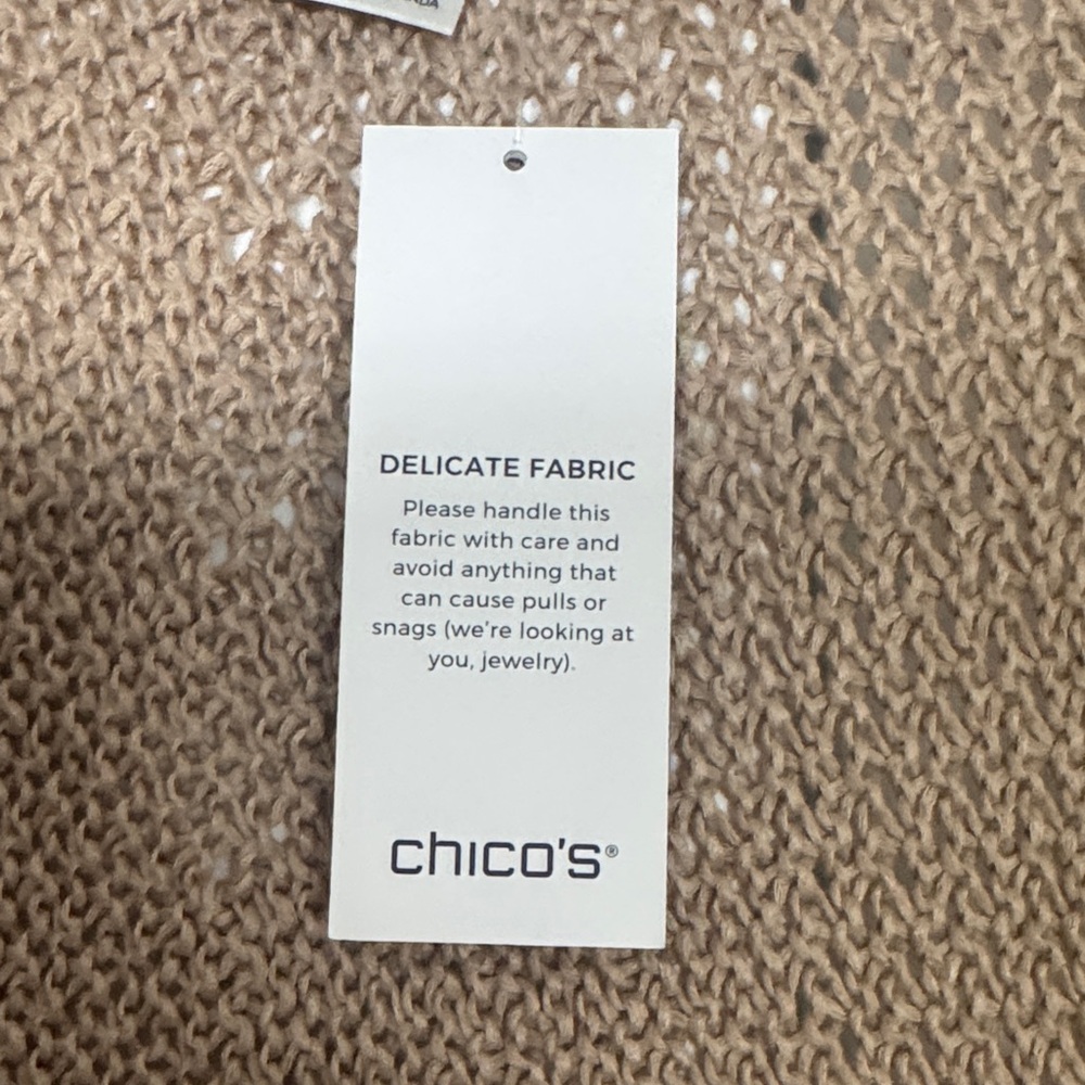 Chico's Brown Open-Front Knit Wrap - Picture 4 of 6